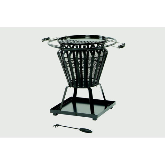 Lifestyle Signa Steel Basket With Fire Pit BBQ
