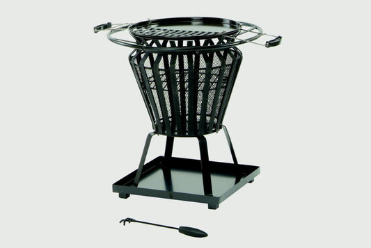 Lifestyle Signa Steel Basket With Fire Pit BBQ