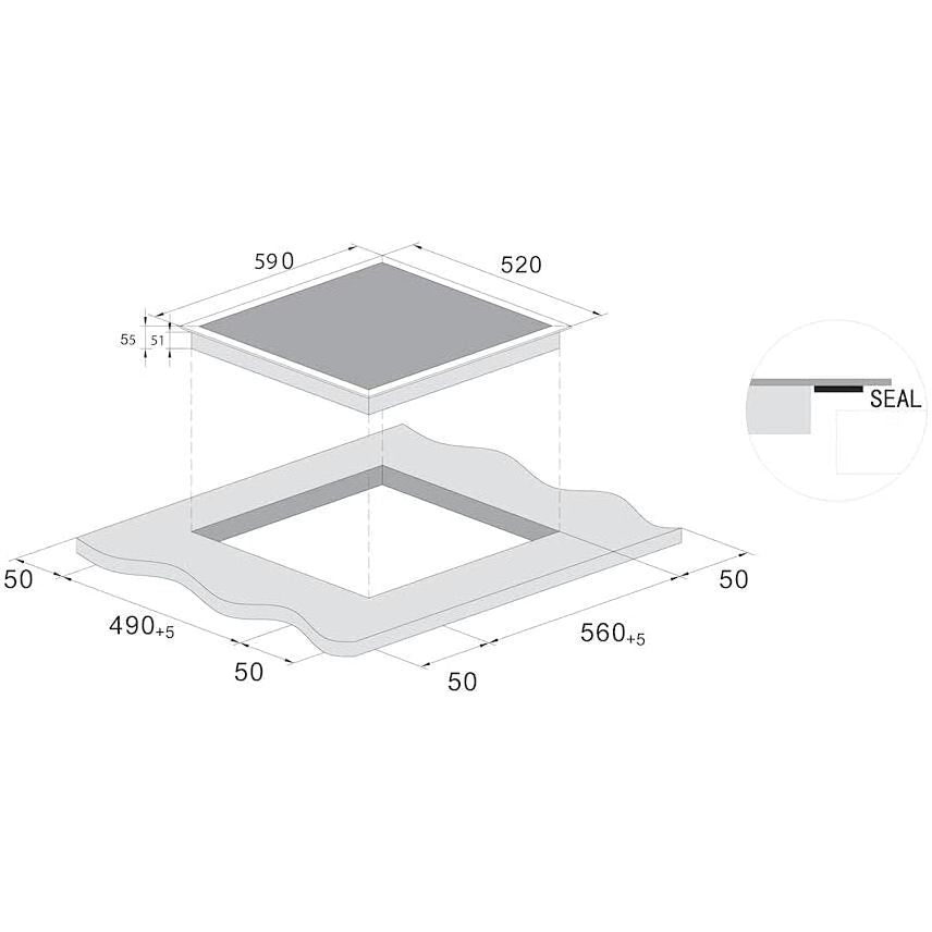 Candy 60cm 4 Zone Induction Hob