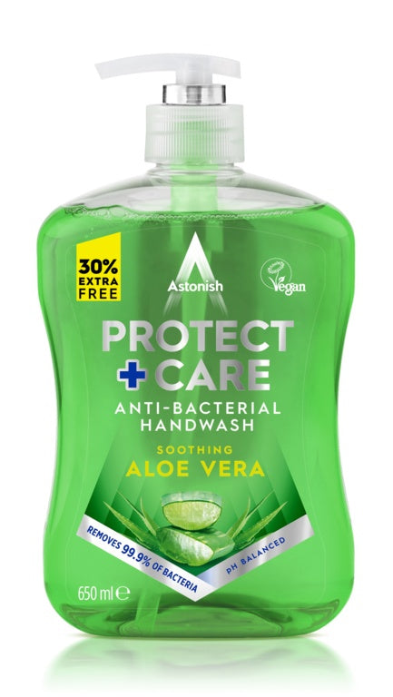 Astonish Protect + Care Jabón de Manos Antibacteriano Aloe Vera 650ml 