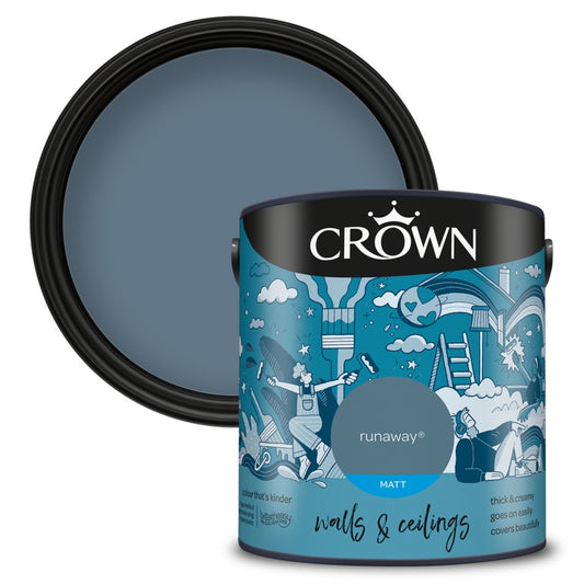 Crown Paredes y Techos Mate 2.5L Runaway