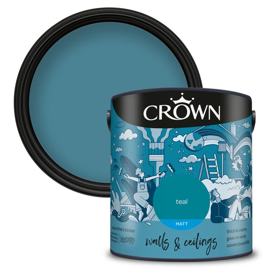 Crown Walls &amp; Techos Mate 2,5 L Teal