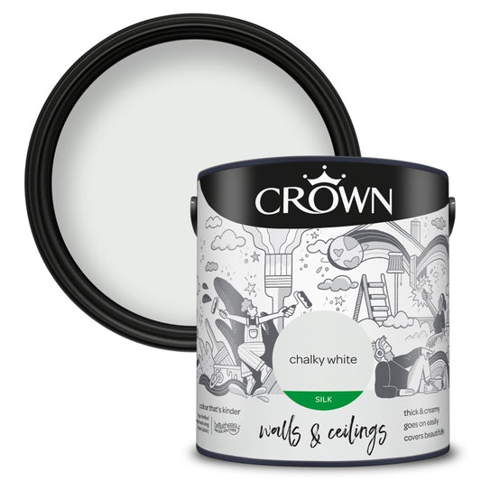 Crown Walls &amp; Ceilings Silk 2,5 L Blanc Crayeux