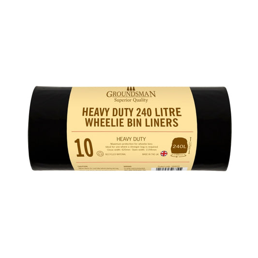 Groundsman Wheelie Bin Liners 240L