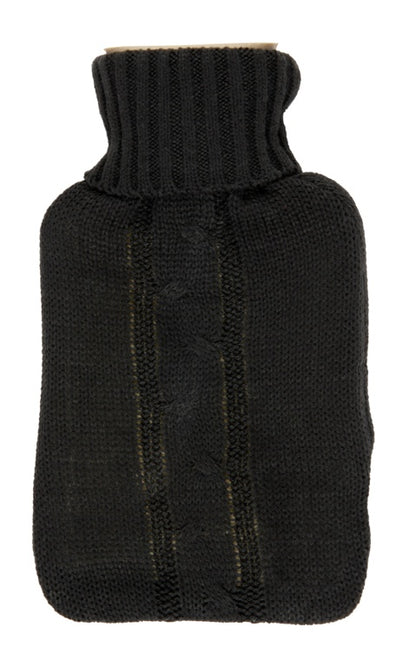 Hearth & Home Hot Water Bottle With Knit Cover Grey 1L