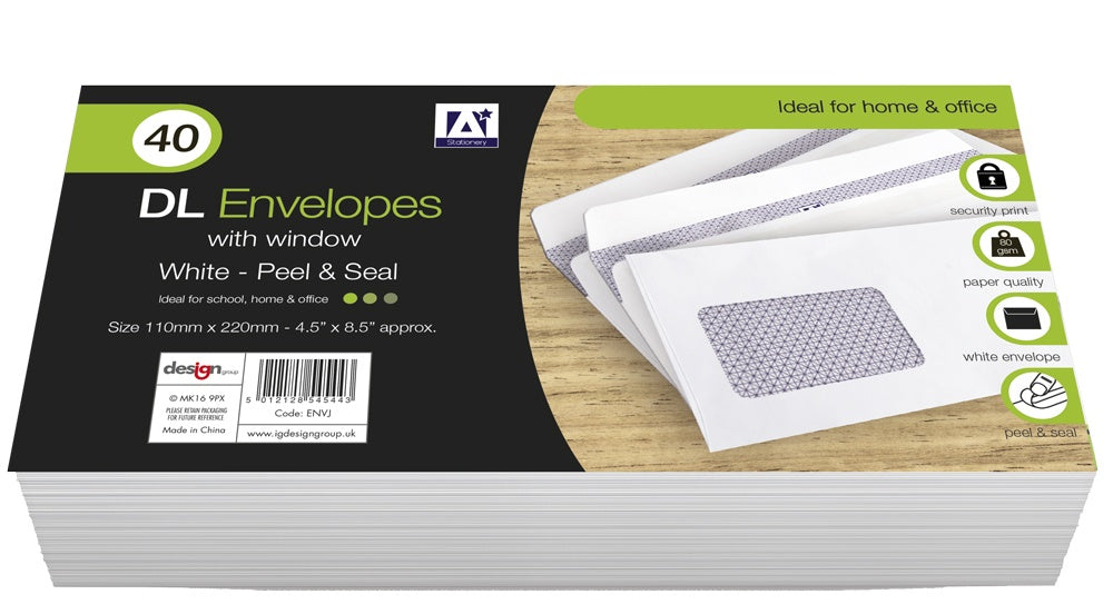 Anker DL Peel & Seal Envelopes With Window