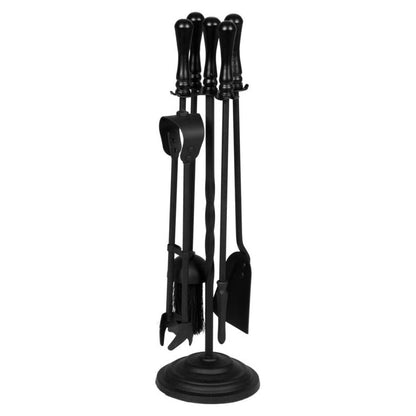 Hearth & Home Black Companion Set With Round Base 5 Piece