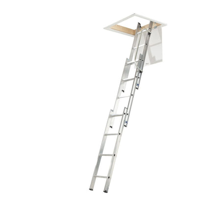 Werner Aluminium Loft Ladder – 3 Section (2.13m - 3m)