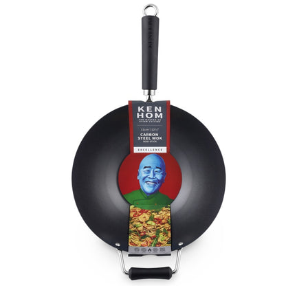 Wok antiadhésif en acier au carbone Ken Hom Excellence