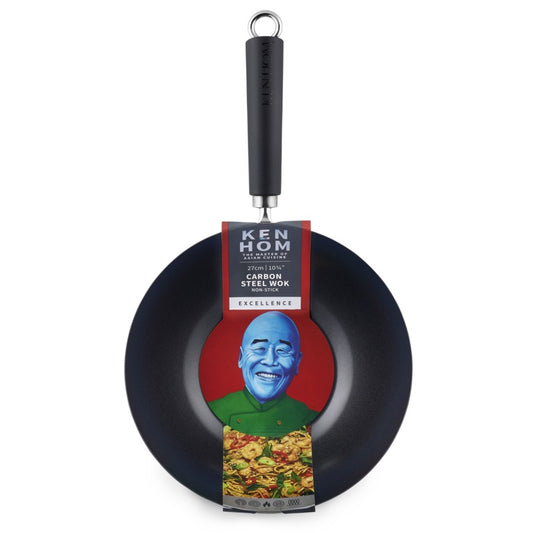 Wok antiadhésif en acier au carbone Ken Hom Excellence