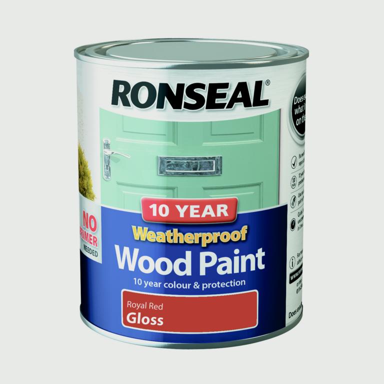 Pintura para madera brillante resistente a la intemperie Ronseal de 10 años