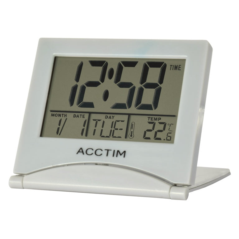 Acctim Mini Flip II Reloj despertador LCD de viaje