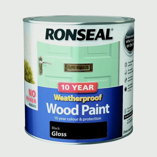 Pintura para madera brillante resistente a la intemperie Ronseal de 10 años