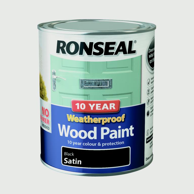 Pintura para madera satinada resistente a la intemperie Ronseal de 10 años