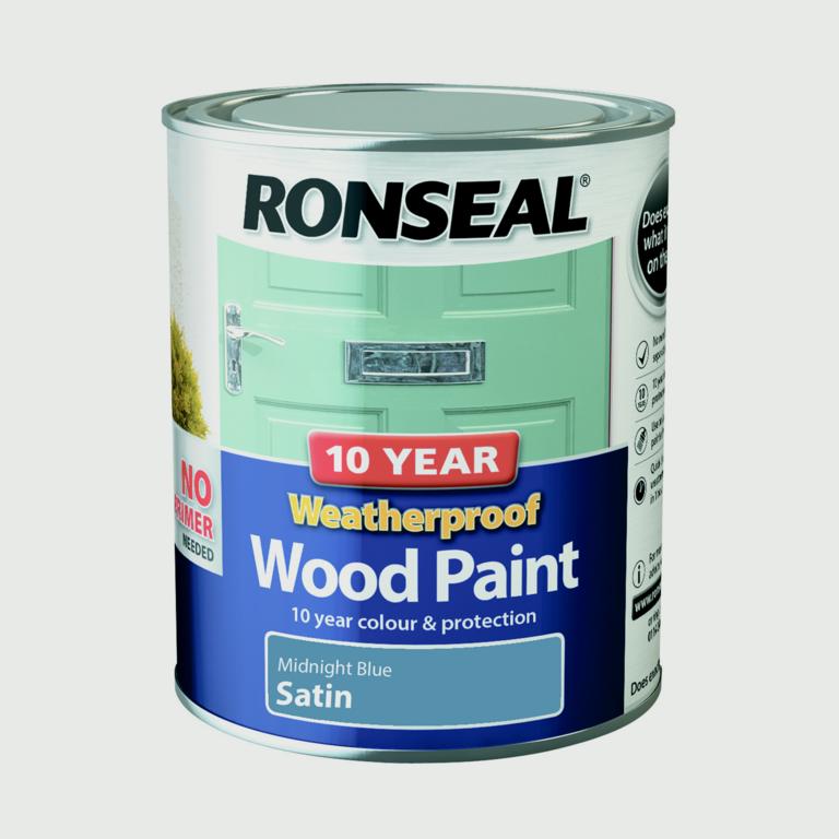 Pintura para madera satinada resistente a la intemperie Ronseal de 10 años