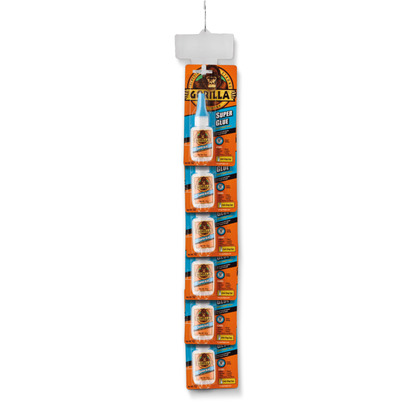 Gorilla Super Glue 15g 6 Piece Clip Strip
