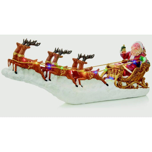 Premier Lit Santa With Sleigh & Reindeers