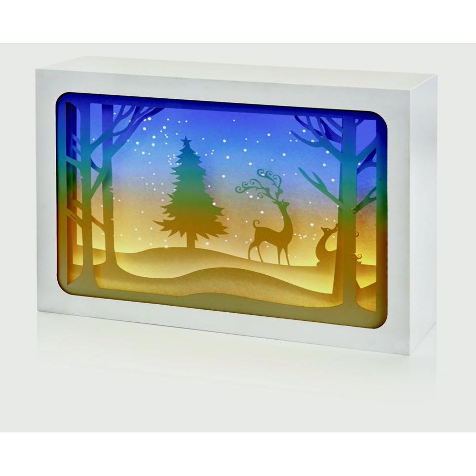 Premier Paper Diorama With Reindeer Scene