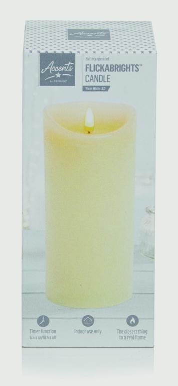 Premier Textured Candle With Timer