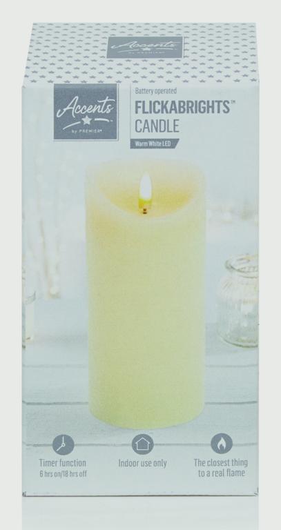 Premier Textured Candle With Timer