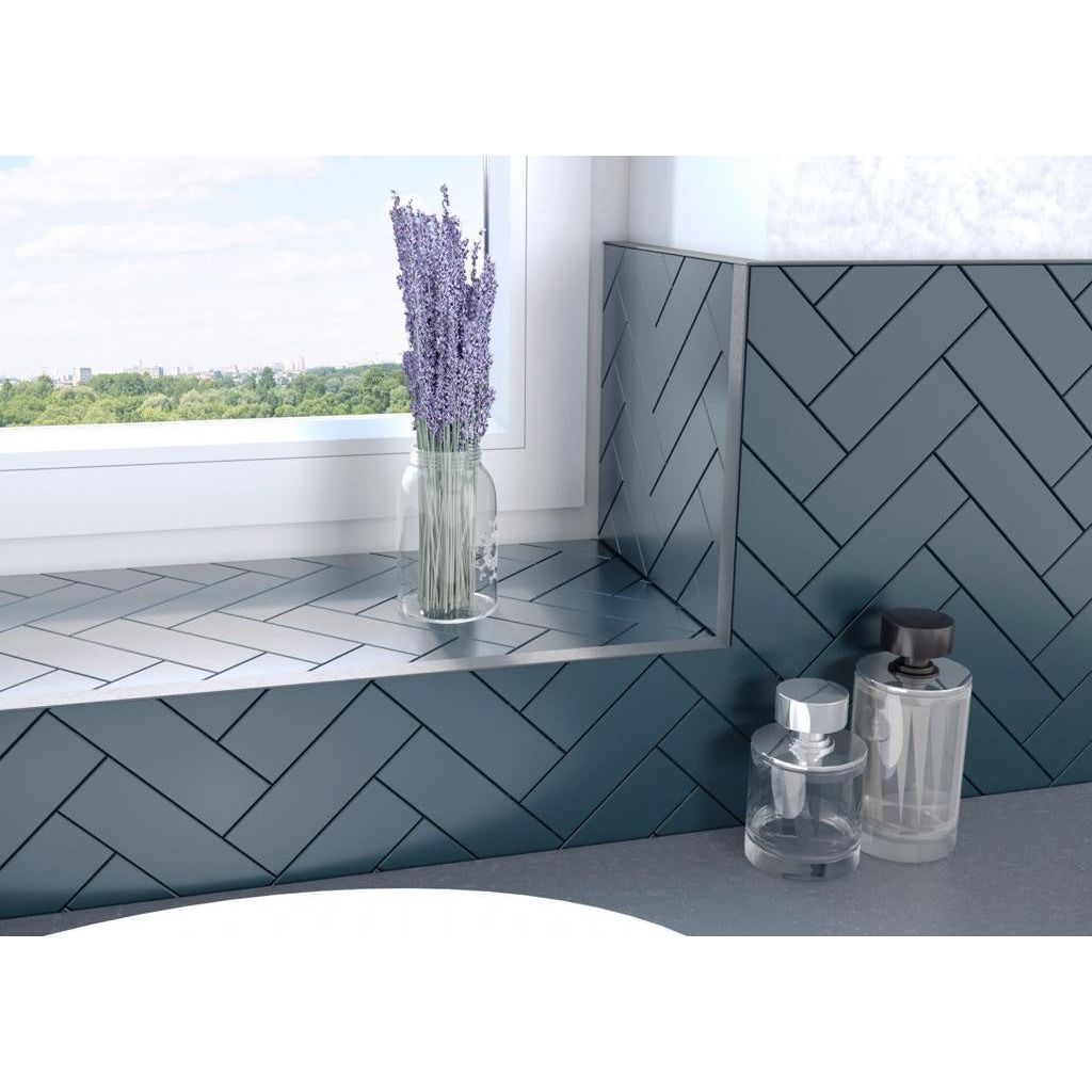 Moldura de perfil Tile Rite L de 12 mm x 2,44 m