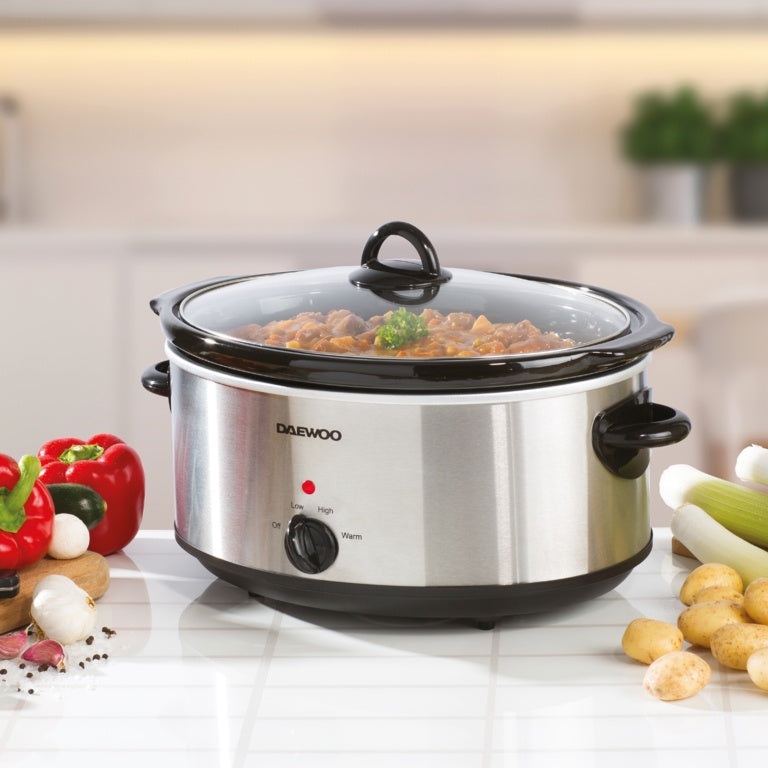Daewoo Stainless Steel Slow Cooker 6.5L