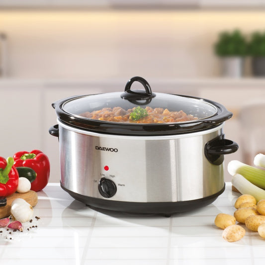 Daewoo Stainless Steel Slow Cooker 6.5L