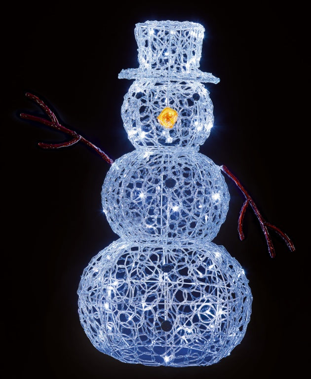 Premier Acrylic Snowman 80 White LEDs