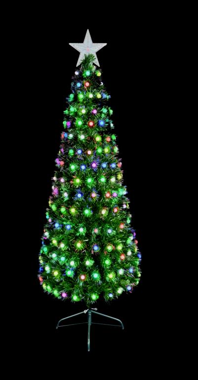 Premier Fibre Optic Tree With Colour Change Ball Decorations