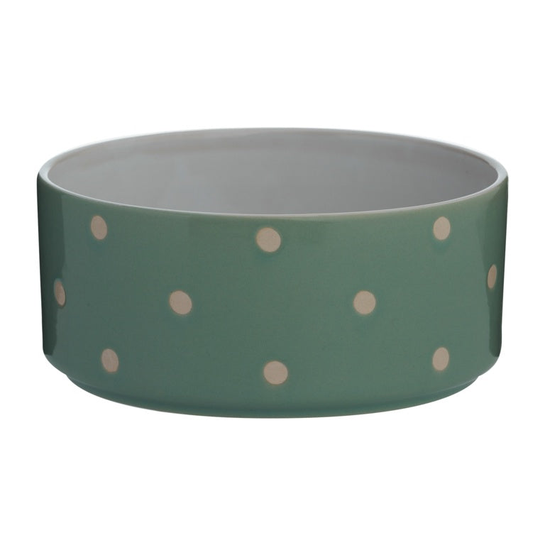 Mason Cole Polka Dot Dog Bowl