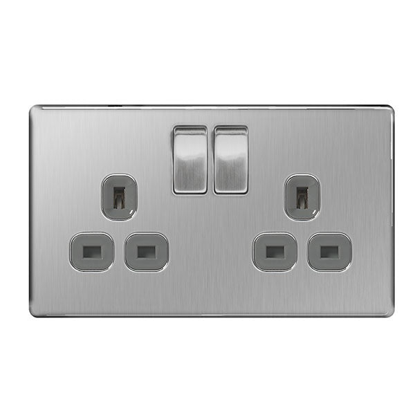 BG Switched Socket 2 Socket Double Pole