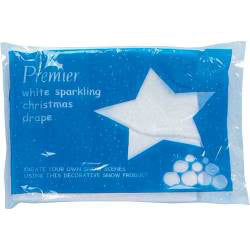 Premier White Sparkling Christmas Drape