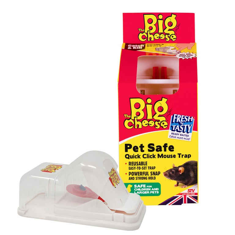 Trampa para ratones de clic rápido segura para mascotas The Big Cheese