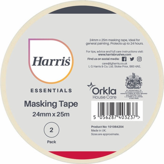 Harris Essentials Masking Tape Pack 2