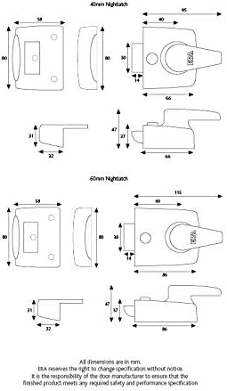 Era Replacement Front Door Lock 60mm Finish: Brass Effect Body - Brass Cylinder