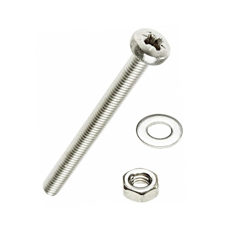 Securit Machine Screws Nuts Washers, Pack of 10