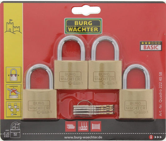 Burg-Wächter Brass Padlock Keyed Alike