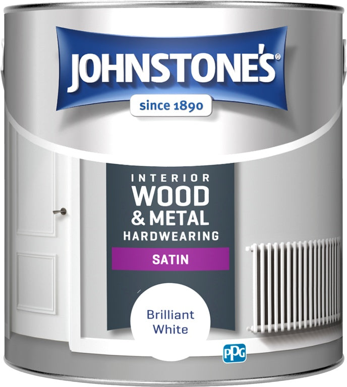 Johnstone's Hardwearing Satin - Brilliant White