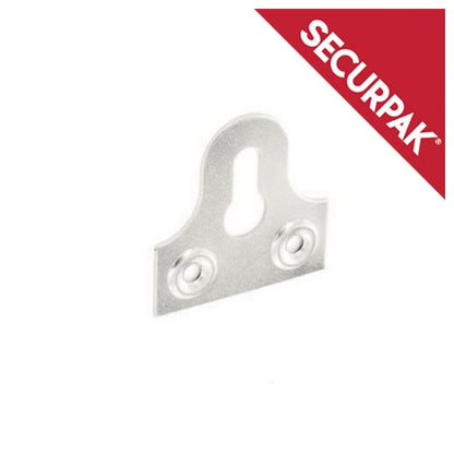 Securpak Zinc Plated Slotted Glass Plate 38mm Pack 4