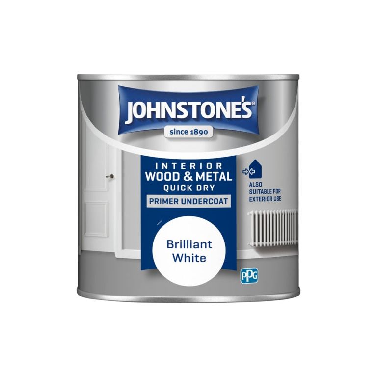 Johnstone's Quick Dry Primer Undercoat - Brilliant White 250ML