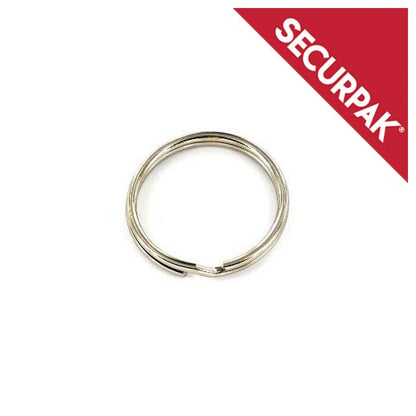 Securpak Split Ring Nickel Plated 25mm Pack 8