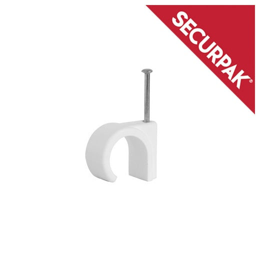 Securpak Clips para cables redondos de campana, paquete de 40