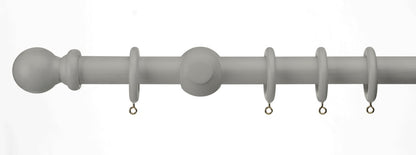 Woodside 28mm Ball Wooden Pole M/Grey