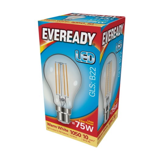 Eveready LED Filament GLS B22 1050LM BC