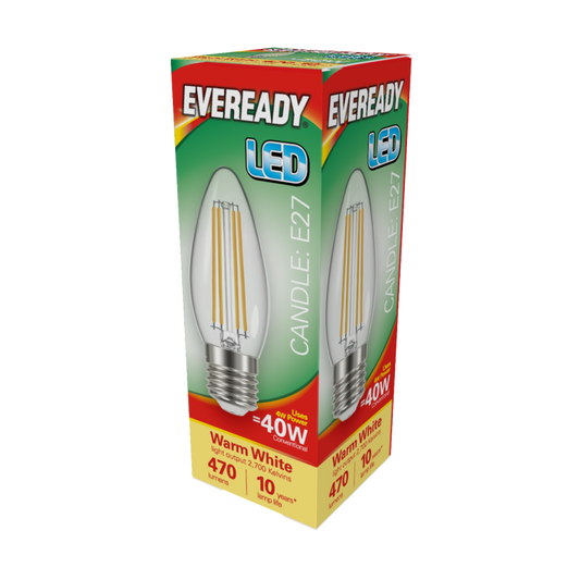 Eveready Vela LED Filamento 470LM E27 ES 4W 27000K