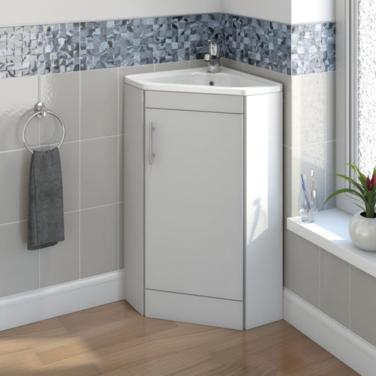 SP Rydal Freestanding White Corner Vanity Unit