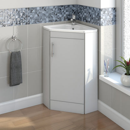 SP Rydal Freestanding White Corner Vanity Unit 800mm