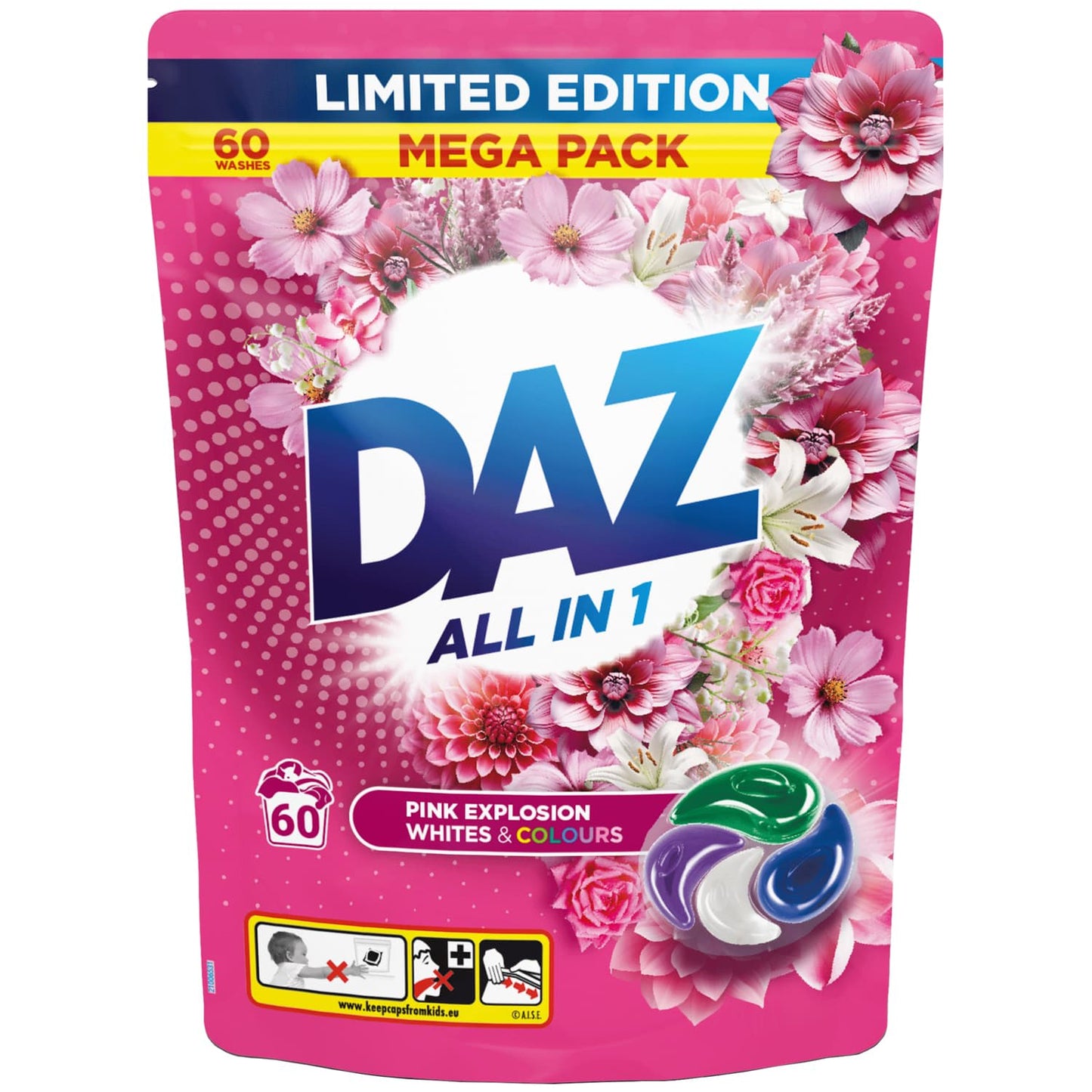 Daz Laundry Pods Pink Explosion 60wsh