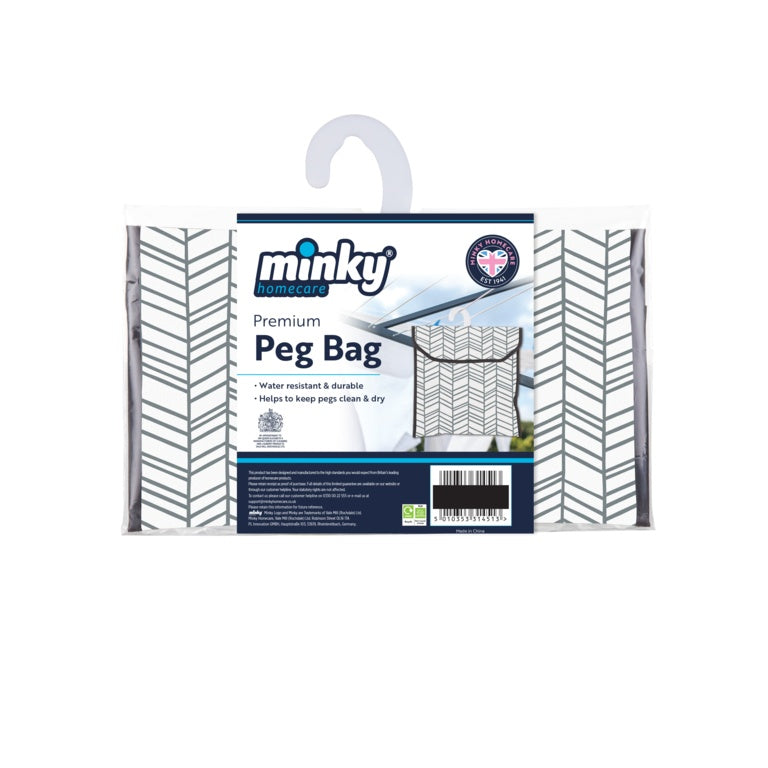 Minky Premium Geometric Peg Bag