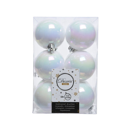 Kaemingk Shatterproof Plain Baubles Pack 12